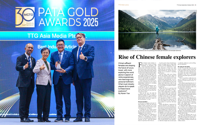 TTG Asia Luxury feature wins PATA Gold Award